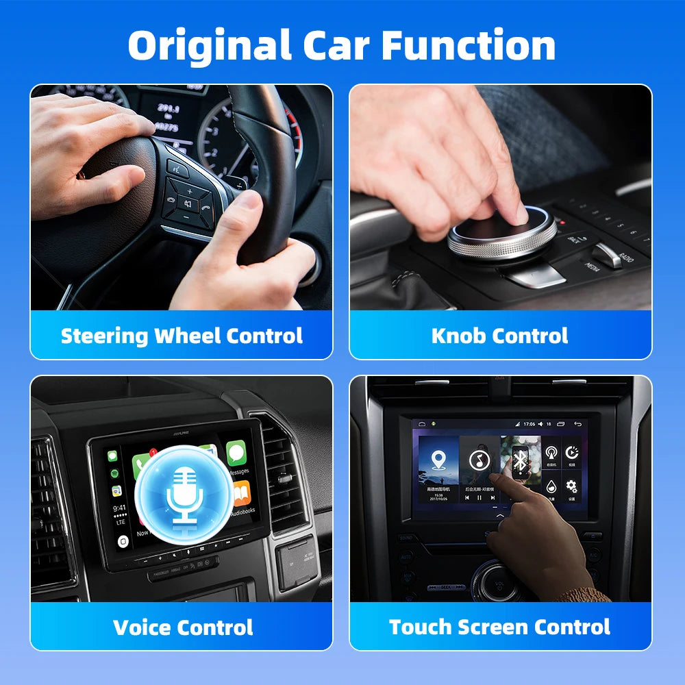 2-in-1 Wireless CarPlay & Android Auto Box – Works with 98% of Cars