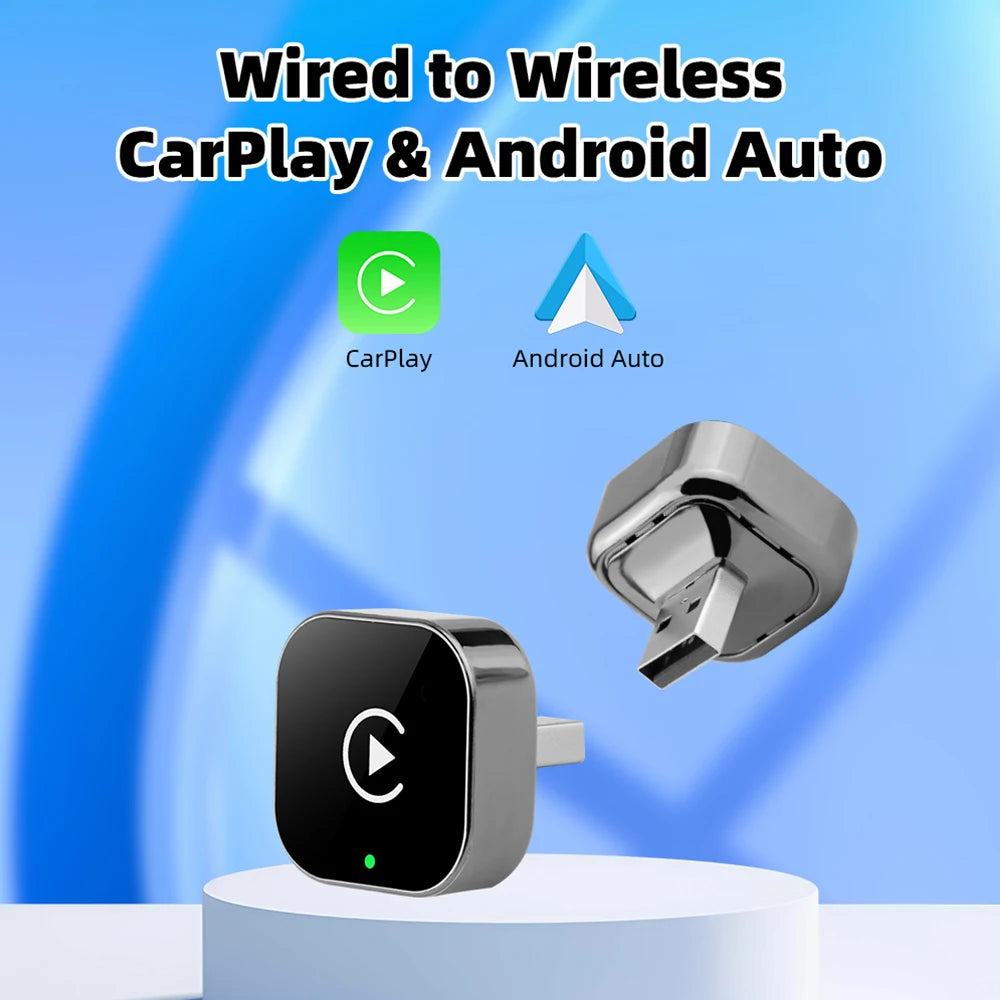 2-in-1 Wireless CarPlay & Android Auto Box – Works with 98% of Cars